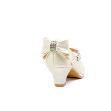 EIGHT EIGHTEEN Girls Leatherette Back Bow Tie Mary Jane Kiddie Heel - Em