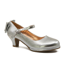 EIGHT EIGHTEEN Girls Leatherette Back Bow Tie Mary Jane Kiddie Heel - Em