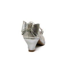 EIGHT EIGHTEEN Girls Leatherette Back Bow Tie Mary Jane Kiddie Heel - Em
