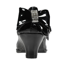 EIGHT EIGHTEEN Girls Leatherette Back Bow Tie Mary Jane Kiddie Heel - Em