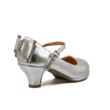 EIGHT EIGHTEEN Girls Leatherette Back Bow Tie Mary Jane Kiddie Heel - Em