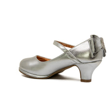 EIGHT EIGHTEEN Girls Leatherette Back Bow Tie Mary Jane Kiddie Heel - Em