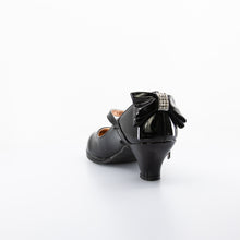 EIGHT EIGHTEEN Girls Leatherette Back Bow Tie Mary Jane Kiddie Heel - Em